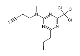 N-methyl-N-(4-propyl-6-trichloromethyl-[1,3,5]triazin-2-yl)-β-alanine nitrile Structure