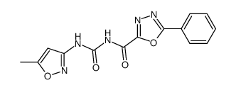 n-(5-methylisoxazol-3-yl)-n'-[(5-phenyl-1,3,4-oxadiazol-2-yl)carbonyl]urea Structure