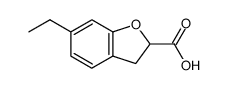 6-ethyl-2,3-dihydrobenzofuran-2-carboxylic acid结构式