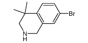 7-Bromo-4,4-dimethyl-1,2,3,4-tetrahydro-isoquinoline结构式