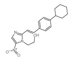 1H-Imidazole-1-ethanol,2-[2-(4-cyclohexylphenyl)ethenyl]-5-nitro-结构式