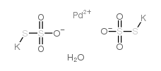 硫代硫酸钾钯(II)结构式
