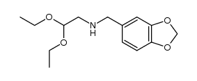 N-(benzo[d][1,3]dioxol-5-ylmethyl)-2,2-diethoxyethanamine结构式