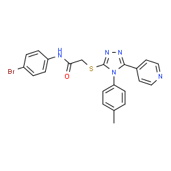 N-(4-bromophenyl)-2-{[4-(4-methylphenyl)-5-pyridin-4-yl-4H-1,2,4-triazol-3-yl]sulfanyl}acetamide Structure