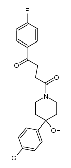 4-[4-(4-chlorophenyl)-4-hydroxypiperidin-1-yl]-1-(4-fluorophenyl)-4-oxobutan-1-one结构式