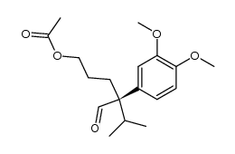 (4R)-(+)-4-(3,4-dimethoxyphenyl)-4-formyl-5-methylhexyl acetate Structure