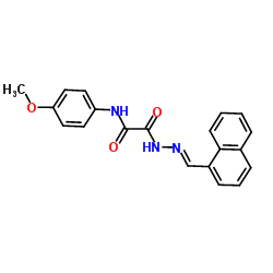 N-(4-Methoxyphenyl)-2-[(2E)-2-(1-naphthylmethylene)hydrazino]-2-oxoacetamide Structure