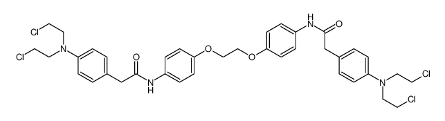 2-[4-[bis(2-chloroethyl)amino]phenyl]-N-[4-[2-[4-[[2-[4-[bis(2-chloroethyl)amino]phenyl]acetyl]amino]phenoxy]ethoxy]phenyl]acetamide结构式