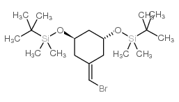 (1R,3R)-5-(溴亚甲基)-1,3-双(叔丁基二甲硅氧基)环己烷结构式