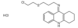 N-[3-(2-chloroethylsulfanyl)propyl]-5,6,7,8-tetrahydroacridin-9-amine hydrochloride Structure