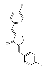 Cyclopentanone,2,5-bis[(4-fluorophenyl)methylene]-结构式