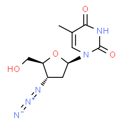 1-[(2R,4S,5S)-4-azido-5-(hydroxymethyl)oxolan-2-yl]-5-methyl-pyrimidine-2,4-dione结构式