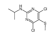 4,6-dichloro-N-isopropyl-5-(methylthio)pyrimidin-2-amine结构式