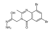 3(4H)-Quinazolineacetic acid, 6,8-dibromo-2-methyl-4-oxo-, hydrazide结构式