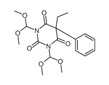 1,3-bis(dimethoxymethyl)-5-ethyl-5-phenyl-1,3-diazinane-2,4,6-trione Structure