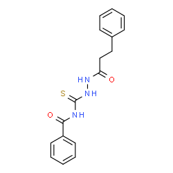 N-{[2-(3-phenylpropanoyl)hydrazino]carbonothioyl}benzamide结构式
