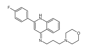 2-(4-fluorophenyl)-N-(3-morpholin-4-ylpropyl)quinolin-4-amine结构式