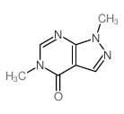 4H-Pyrazolo[3,4-d]pyrimidin-4-one,1,5-dihydro-1,5-dimethyl- Structure