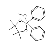 2-Methoxy-4,4,5,5-tetramethyl-2,2-diphenyl-2λ5-[1,3,2]dioxaphospholane结构式