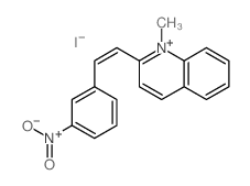1-methyl-2-[(E)-2-(3-nitrophenyl)ethenyl]-2H-quinoline结构式