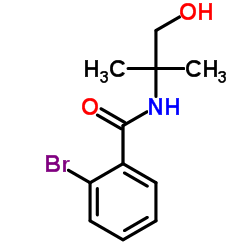 2-bromo-N-(1-hydroxy-2-methyl-propan-2-yl)benzamide结构式
