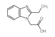 (2-乙基-1H-苯并咪唑-1-基)乙酸结构式