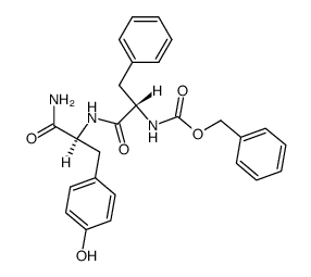 N-(N-benzyloxycarbonyl-L-phenylalanyl)-L-tyrosine amide结构式
