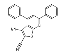 3-amino-4,6-diphenylthieno[2,3-b]pyridine-2-carbonitrile结构式