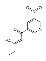 2-methyl-5-nitro-N-propanoylpyridine-3-carboxamide结构式
