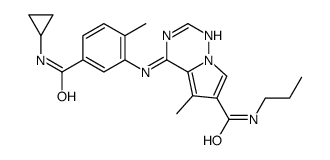 4-[[5-[(环丙基氨基)羰基]-2-甲基苯基]氨基]-5-甲基-N-丙基吡咯并[2,1-F][1,2,4]三嗪-6-甲酰胺结构式
