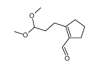 2-(3,3-dimethoxypropyl)cyclopentene-1-carbaldehyde结构式