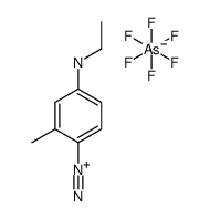 4-(ethylamino)-2-methylbenzenediazonium,hexafluoroarsenic(1-) Structure