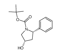tert-butyl (2S,4S)-4-hydroxy-2-phenylpyrrolidine-1-carboxylate结构式