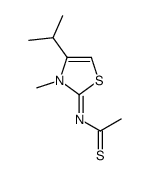 N-(3-methyl-4-propan-2-yl-1,3-thiazol-2-ylidene)ethanethioamide结构式