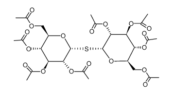 .alpha.-D-Glucopyranoside, 2,3,4,6-tetra-O-acetyl-.beta.-D-glucopyranosyl 1-thio-, tetraacetate Structure