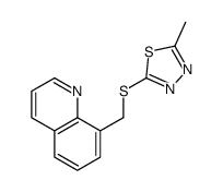 2-methyl-5-(quinolin-8-ylmethylsulfanyl)-1,3,4-thiadiazole结构式