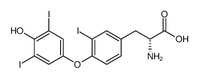 3,3′,5′-Triiodo-D-thyronine结构式
