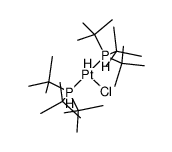 trans-bis(tri-tert-butylphosphine)chlorohydridoplatinum(II) Structure