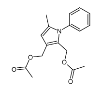 2,3-bis-acetoxymethyl-5-methyl-1-phenyl-pyrrole结构式