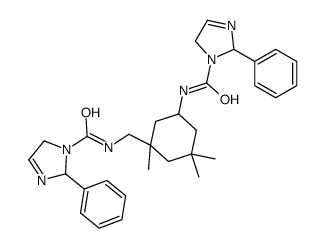 N-[3-[[[(4,5-dihydro-2-phenyl-1H-imidazol-1-yl)carbonyl]amino]methyl]-3,5,5-trimethylcyclohexyl]-4,5-dihydro-2-phenyl-1H-imidazole-1-carboxamide结构式