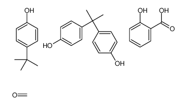 4-tert-butylphenol,formaldehyde,2-hydroxybenzoic acid,4-[2-(4-hydroxyphenyl)propan-2-yl]phenol结构式