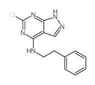 1H-Pyrazolo[3,4-d]pyrimidin-4-amine,6-chloro-N-(2-phenylethyl)-结构式