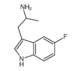 5-氟-alpha-甲基-1H-吲哚-3-乙胺结构式