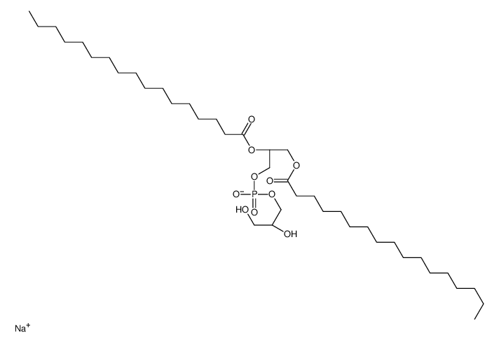 1,2-二十七碳酰-(R)-甘油-3’-磷酰甘油钠盐结构式