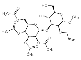 甲基 2-O-烯丙基-3-O-(2',3',4',6'-四-O-乙酰基-α-D-甘露吡喃糖基)-α-D-甘露吡喃糖苷结构式