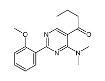 1-[4-(dimethylamino)-2-(2-methoxyphenyl)pyrimidin-5-yl]butan-1-one结构式
