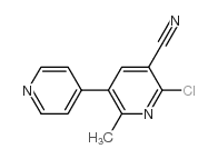 6-氯-2-甲基-3,4-联吡啶-5-甲腈结构式