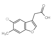 (5-氯-6-甲基-1-苯并呋喃-3-基)乙酸结构式