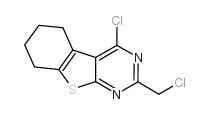 4-氯-2-氯甲基-5,6,7,8-四氢苯并[4,5]噻吩并[2,3-d]嘧啶结构式
