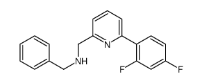 N-苄基-1-[6-(2,4-二氟苯基)-2-吡啶基]甲胺结构式